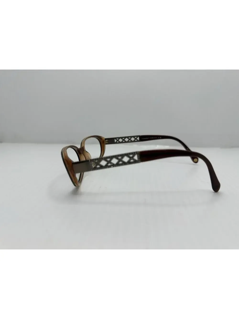 Rare Authentic Chanel 3087-B c.847 Black/Brown 52mm Frame Only